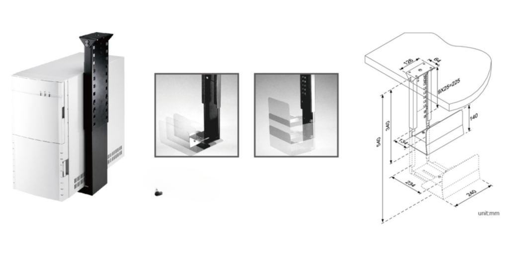 Držák počítače závěsný - PC RACK - Delso