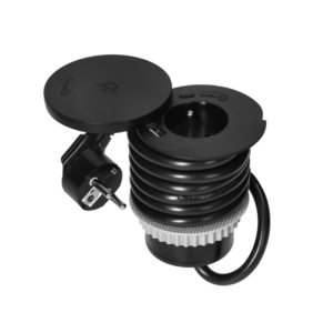 Zásuvkový modul Slider - 1x 230 V, 1x USB-C, 1xUSB-A, Qi nabíjení